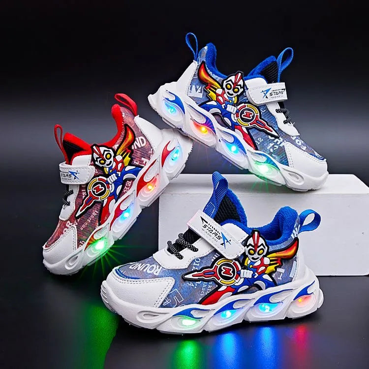 GlowStride Boys' LED Sneakers