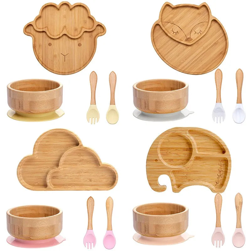 Bamboo Buddies: Safe Feeding 4 piece Dinner Set