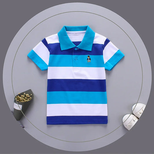 Boys Short Sleeve Summer Top Polo Shirt 2T-7T