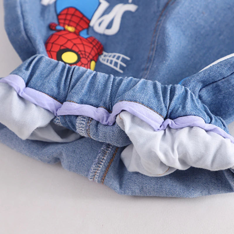 Boys Spiderman Short Sleeve T-shirt Jeans Sets