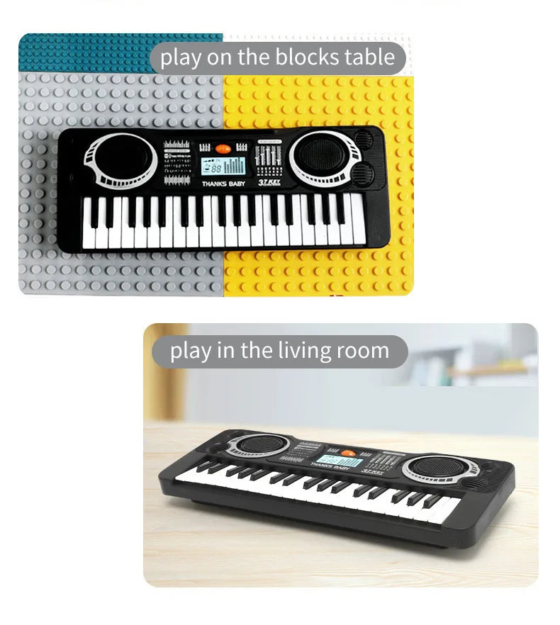 Portable 37 Keys Digital Keyboard LED Display Digital Electronic Piano Children Musical Instrument Kids Educational Toy